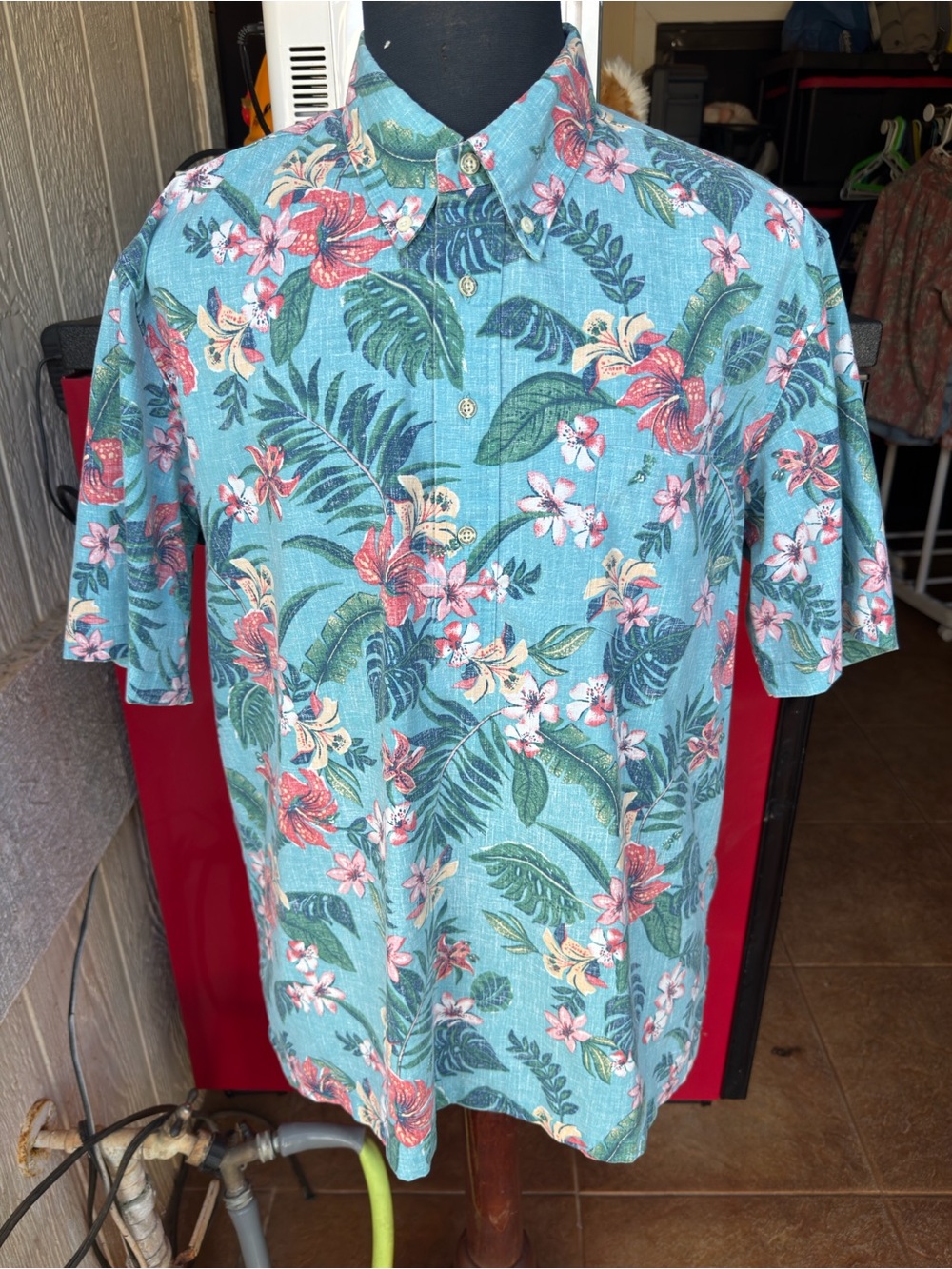 PreOwned Reyn Spooner Classic Fit Multicolored Pullover Hawaiian Shirt Men's L